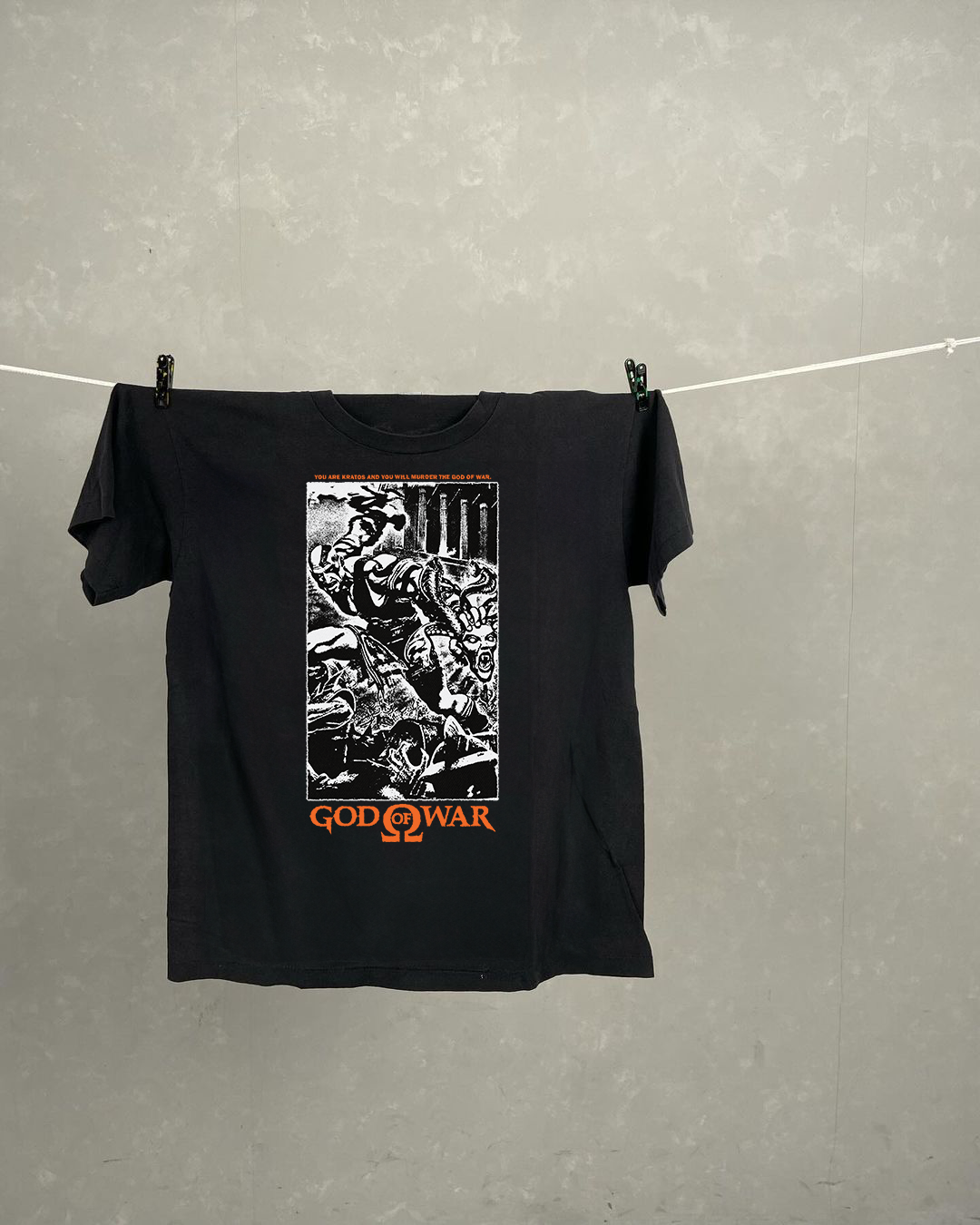 God of War| Black Vintage Tee