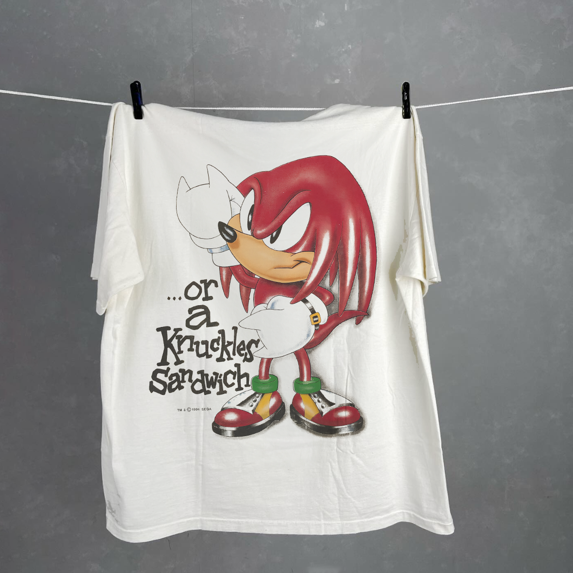 Sonic Knuckles 1994  | Black Vintage Tee