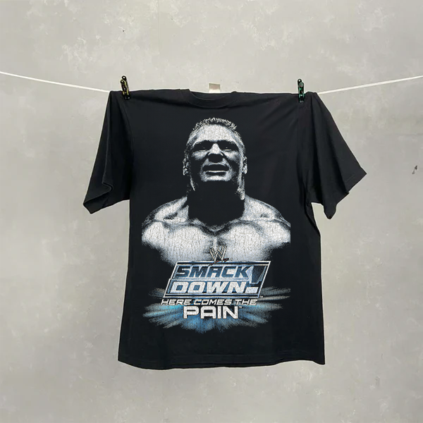 Smackdown Here Comes The Pain | Black Vintage Tee